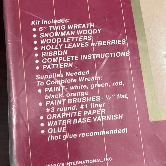 Vintage "Wreaths Unlimited" Merry Christmas 6" Twig Wreath Kit CKIT321 Unused - Picture 2 of 7